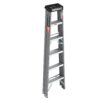 Fibreglass Step Ladder 6 Foot 250Lbs - Gray - Image 9