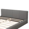 Full Size Stylish Upholstered Bed Elegant With Birch Wood Frame - Gray - Image 5