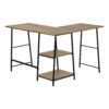 Computer Desk, Home Office, Corner, Storage Shelves, L-Shape, Work, Laptop, Contemporary, Modern - Taupe - Image 3