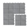 Interlocking Deck Tiles Plastic Waterproof Outdoor All Weather Anti-Slip Bathroom Shower Balcony Porch Strong Weight Capacity Upto 6613 Lbs, Rosette Pattern Pack Of 12 - Gray - Image 24