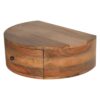 Large Wall Mounted Rounded Bedside Table - Beige - Image 4