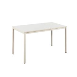 Harry - Contemporary Wood And Metal Computer Desk With Heat Resistant Surface - Ivory