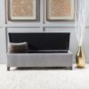 Contemporary Storage Ottoman Bench With Polyester Upholstery - Gray - Image 6