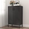 Suitable For Steel Storage Cabinets In Living Rooms, Kitchens, And Bedrooms, 2 Door Miscellaneous Storage Cabinet, Garage Tool Storage Cabinet, And Office File Cabinet 2 Movable Partitions - Black - Image 2