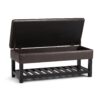 Cosmopolitan - Storage Ottoman Bench With Open Bottom - Chocolate Brown - Image 2