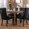 Nikki - Modern, High-End Tufted Solid Wood Contemporary Velvet Upholstered Dining Chair With Wood Legs Nailhead Trim (Set of 2) - Black - Image 18