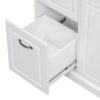 Bathroom Storage Cabinet With Tilt Out Hamper, Tall Free Standing Organizer With Drawers & Adjustable Shelves, Linen Tower With Steel Handles - White - Image 22