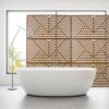 Freestanding Decorative Privacy Screen For Deck Balcony Patio, Metal Privacy Screen - Brown - Image 15