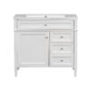 Bathroom Vanity With Top Sink, Modern Bathroom Storage Cabinet 2 Drawers And A Tip-Out Drawer, Single Sink Bathroom Vanity - White - Image 9