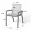 Belfast - Dining Chair (Set of 2) With Frame And Textile For Outdoor Use - Teak / Beige - Image 4