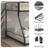 Adam - Twin Over Full Bunk Guard Rail - Black With White Mesh - Image 15