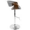Curvo - Mid-Century Modern Adjustable Barstool With Swivel (Set of 2) - Gray - Image 4