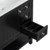 Transitional Style Bathroom Vanity Cabinet Combo With Ceramic Sink, Soft Close Door - Black - Image 19