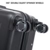 Set 3 Pieces 20" / 24" / 28" Abs Spinner Wheel Luggage, Matching Color, With Combination Lock - Black - Image 7