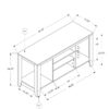 TV Stand, Console, Media Entertainment Center, Storage Shelves, Durable Construction - Espresso - Image 5