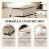 Ottoman Module For Modular Sectional Sofa Wide Seat - Beige - Image 6
