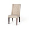 Sophisticated Tufted Dining Chairs (Set of 2) With High Back And Birch Wood Legs - Beige - Image 8
