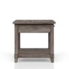 End Table With Storage Drawer Usn - Gray - Image 2