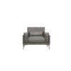 Onyx - Leather Chair - Gray - Image 2
