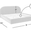 Archie Puffy Grounded - King Upholstered Platform Bed - Almond White - Image 12