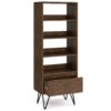 Chase - Tall Bookcase - Rustic Natural Aged Brown - Image 2