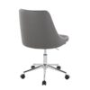 Marche - Contemporary Swivel Task Chair With Casters - Chrome / Gray - Image 4