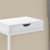 Accent Table, C - Shaped Contemporary Convenient Design - White - Image 2