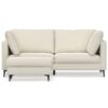 Ava - Mid Century Sofa With Ottoman Set, Upholstered - Cream - Image 4