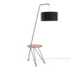 Stork Robyn - Mid-Century Modern Floor Lamp - Black / Walnut / Black - Image 2