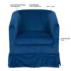 27.36" Wide Swivel Chair - Blue - Image 13