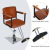 Classic Barber Chair, Styling Salon Chair With Hydraulic Pump Swivel Barber Chair, For Beauty Salon Spa Equipment - Brown - Image 7