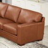 Dillon - Leather Left Chaise Sectional - Brown - Image 5