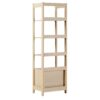 Transitional Narrow Bookshelf With Drawer On Bottom - Oak - Image 2
