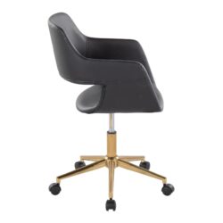 Margarite - Contemporary Task Chair - Gold / Black