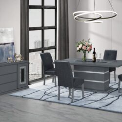 Ariya - Dining Table And Chair Set - Dark Gray