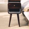 Mini Curved Nightstand With Lower Slot - Walnut - Image 10
