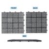 Interlocking Deck Tiles Plastic Waterproof Outdoor All Weather Anti-Slip Bathroom Shower Balcony Porch Strong Weight Capacity Upto 6613 Lbs, Rosette Pattern Pack Of 12 - Black - Image 4