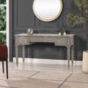 Dauphin - 3 Drawer Executive Desk - Gray Cashmere - Image 7