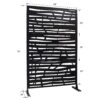 Outdoor & Indoor Privacy Screen Metal Privacy Screen, Steel Decorative Panels - Black - Image 2