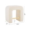 Boucle Stool (Set of 2), Dining Chairs For Home Kitchen Island - Cream - Image 3