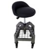Pneumatic 360 Degree Swivel Stool, Mechanics Rolling Creeper Seat, Heavy Duty Rolling Mechanics Stool, Shop Stool With Casters - Gray - Image 11
