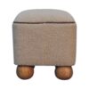 Serenity - Footstool With Ball Feet - Cream - Image 2