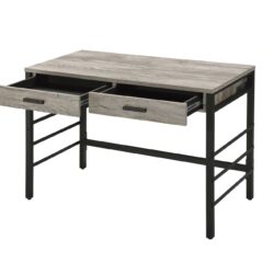 Disho - Weathered Writing Desk With USB - Oak