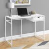 Computer Desk For Home Office, Laptop, Storage Drawer - White - Image 3