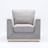 Valin - 3 Piece Living Room Set Meeting Room And Small Apartment Sofa Loveseat Chair - Gray - Image 4