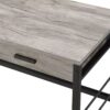 Disho - Weathered Writing Desk With USB - Oak - Image 5