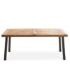Della - Modern Industrial Dining Table With Acacia Wood Top - Teak - Image 5