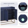 Modern Sideboard Elegant Buffet Cabinet With Large Storage Space For Dining Room, Entryway - Navy - Image 7