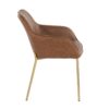 Daniella - Contemporary Dining Chair (Set of 2) - Gold / Camel - Image 3