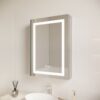 26" X 20" Bathroom Medicine Cabinet With LED Mirror, Anti-Fog, Waterproof, 3000K~6000K Single Door Lighted Bathroom Cabinet With Touch Swich, Dimmable, Recessed Or Surface Mount (Left Door) - Silver - Image 5